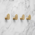 Gold Robe Hook Space Aluminum Wall Mounted Adhesive Hat Key Hooks Coat Towel Holder Home Decor for Kitchen Bathroom Accessories