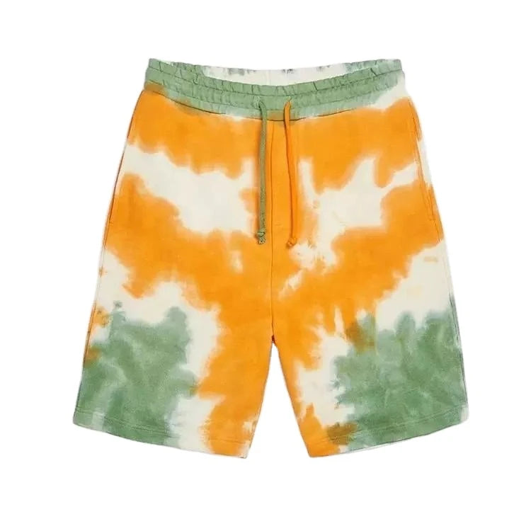 Best Style High Street Men's Elastic Waist Quick Dry Breathable Tie Dye Shorts 2024 Custom Sport Design Wholesale