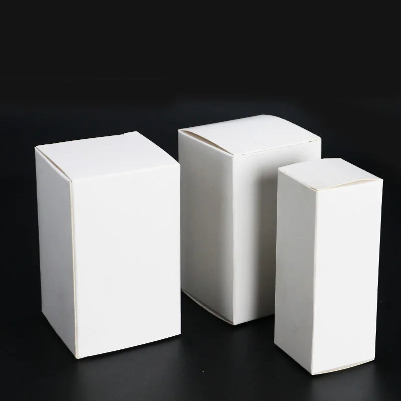 White Kraft Paper Packaging Box Recyclable Cardboard Box Suitable for Small Business Packaging