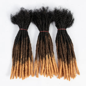 Wholesale 100% Real Human Hair 6-24inch #1B/4/27 Color 0.6cm Afro Handmade Human Hair Loc Extensions