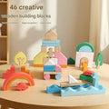 2026 New House Building Toy 46 Pcs Macaron-colored Creative Building Blocks Building Blocks Toys