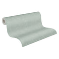 Made in Germany - Wallpaper rolls Solid Plain Colour Blue Mint - Non Woven Vinyl - Wallpaper Plaster Look - 1005 x 053 m