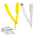 2pcs Straight Razor for Men Barber Razor With Blade for Men Portable Space-saving