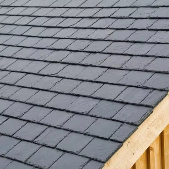 Handmade Traditional Natural Black Slate Roof Tiles Custom Size Corrugated House Villa Waterproof Fireproof Heat Resistant