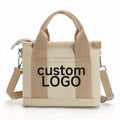 Wholesale Lady Oversize Cotton Canvas Tote & Messenger Bag with Inner Pocket Lightweight Adjustable Strap Zipper Closure