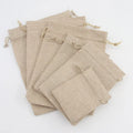 MU Wholesale Biodegradable 100% Jute Drawstring Gift Packaging Bags with SCREEN PRINTING for Jewelry