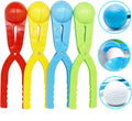 4 Pack Snowball Maker Snow Ball Toys Games with Handle for Kids Outdoor Indoor Winter Snowball Fight Maker Tool Clip