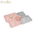 Luxury Modern Customizable Pink Stackable Suede Leather Jewelry Display Trays Organizer Set Wyp Brand MegaBDM