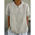 2025 New Spring/Summer Women's Pullover Crew-Neck 3D Printed Short-Sleeve T-Shirt for Foreign Trade