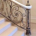 Elegant Custom Designed Aluminum Alloy Steel Iron Stair Railings Villa Indoor Outdoor Use Durable Finish Modern Style Transform