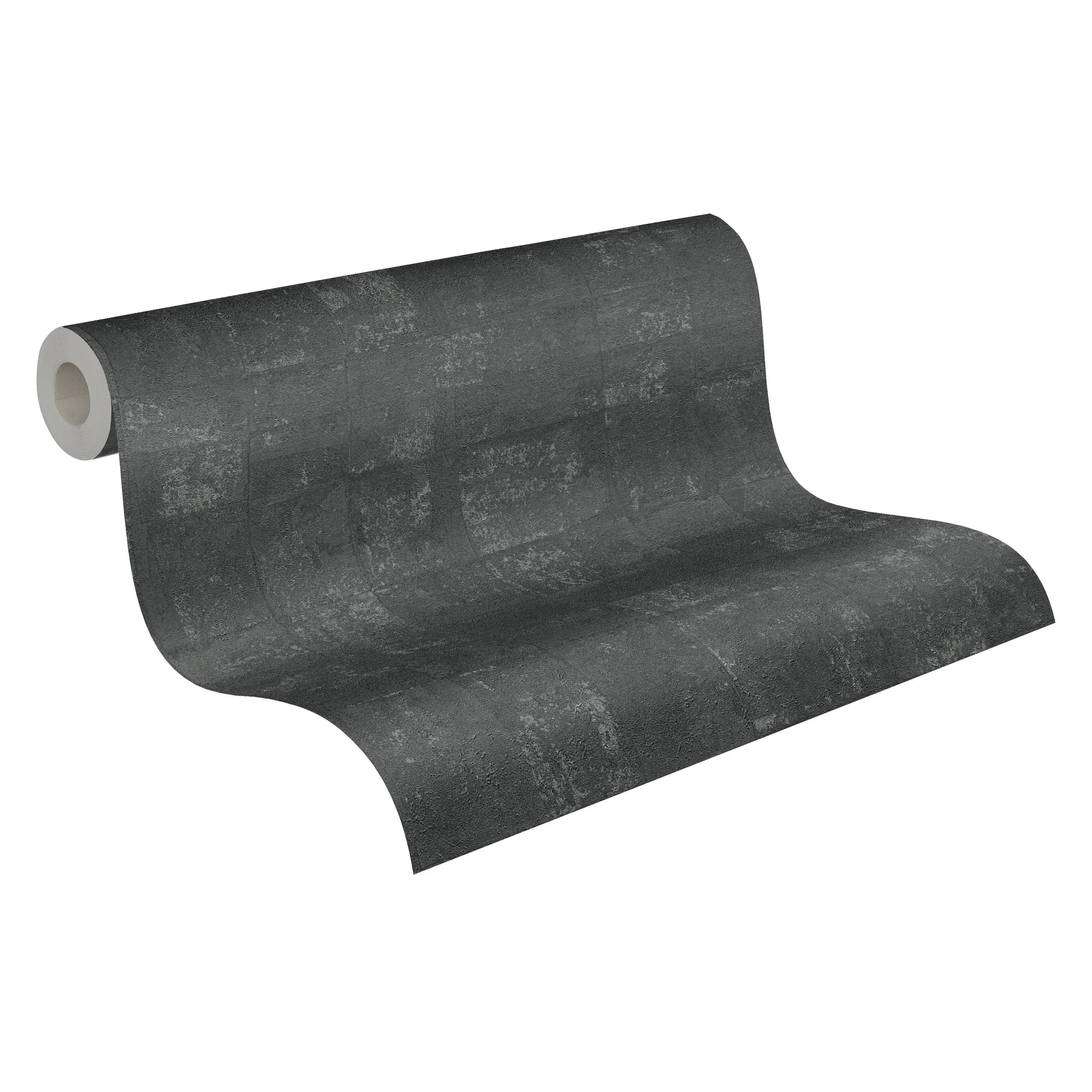 Made Germany Modern Metallic Black Non Woven Vinyl Wallpaper Rolls-Abrasion-Resistant for Living Room Bathroom Walls 1005x053m