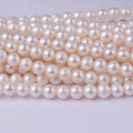 5A2 Natural Cultured near round Necklace Strand Loose Freshwater Pearl for Jewelry Making Earrings Bracelet