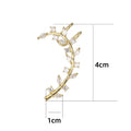 MOQ 2pcs Wholesale JR Women's Gold Plated Stainless Steel Princess Cut No-Pierce Wedding Bridal Climbing Earrings