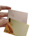 Stainless Steel Sheet With Card Slot Laser Marking Customize Metal Nameplate Business IC Cards Blank Customisable IC Cards
