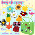 Tote Beach Letter Number Charms Pvc Large Big Size Lip Girly Flower Fruit Kawaii Rubber Custom Beach Bag Charm Accessories Charm