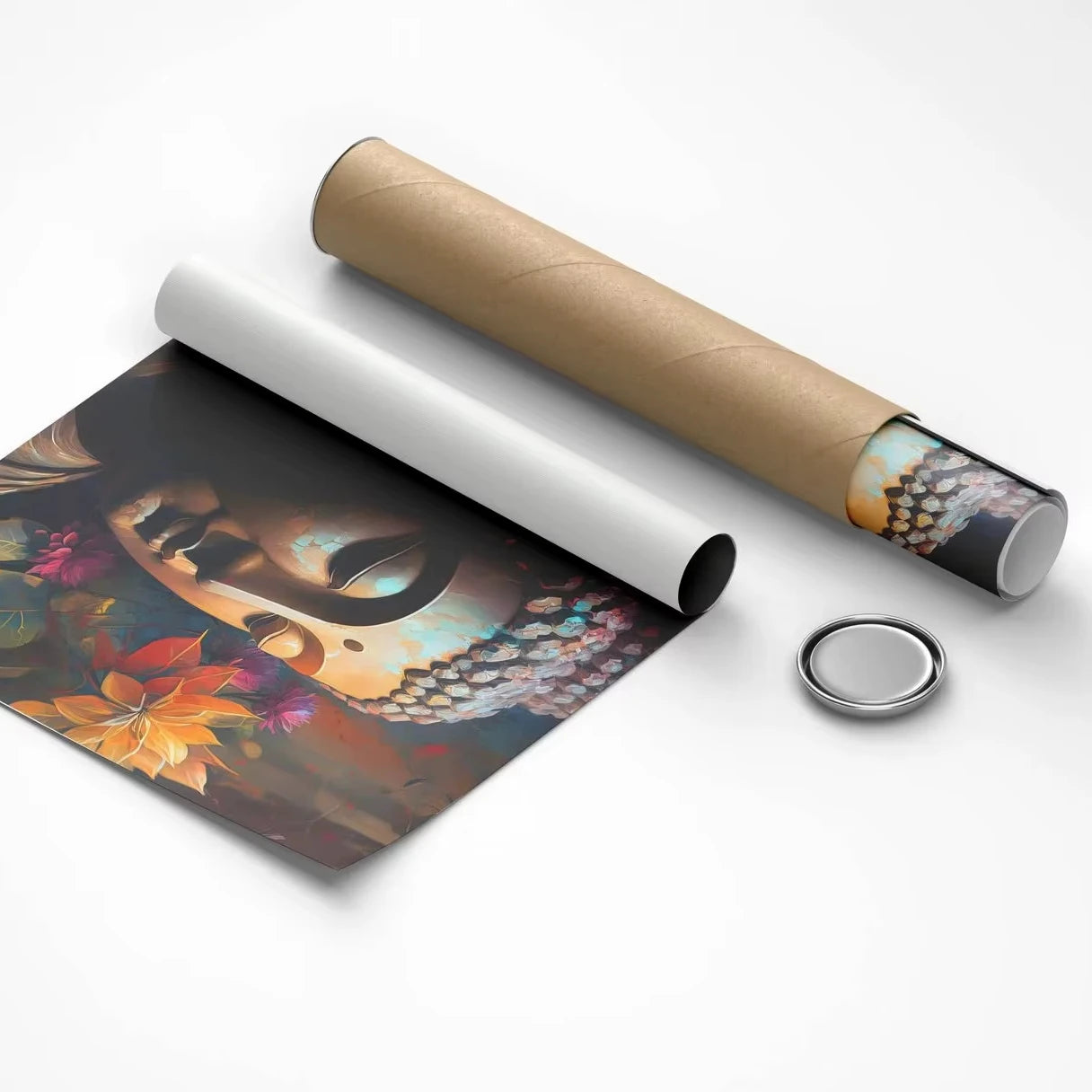Stock Kraft/Special A1-A4 Poster Tube Papermade A1 A2 A3 A4 Tube with Plastic Lid for Craft Use