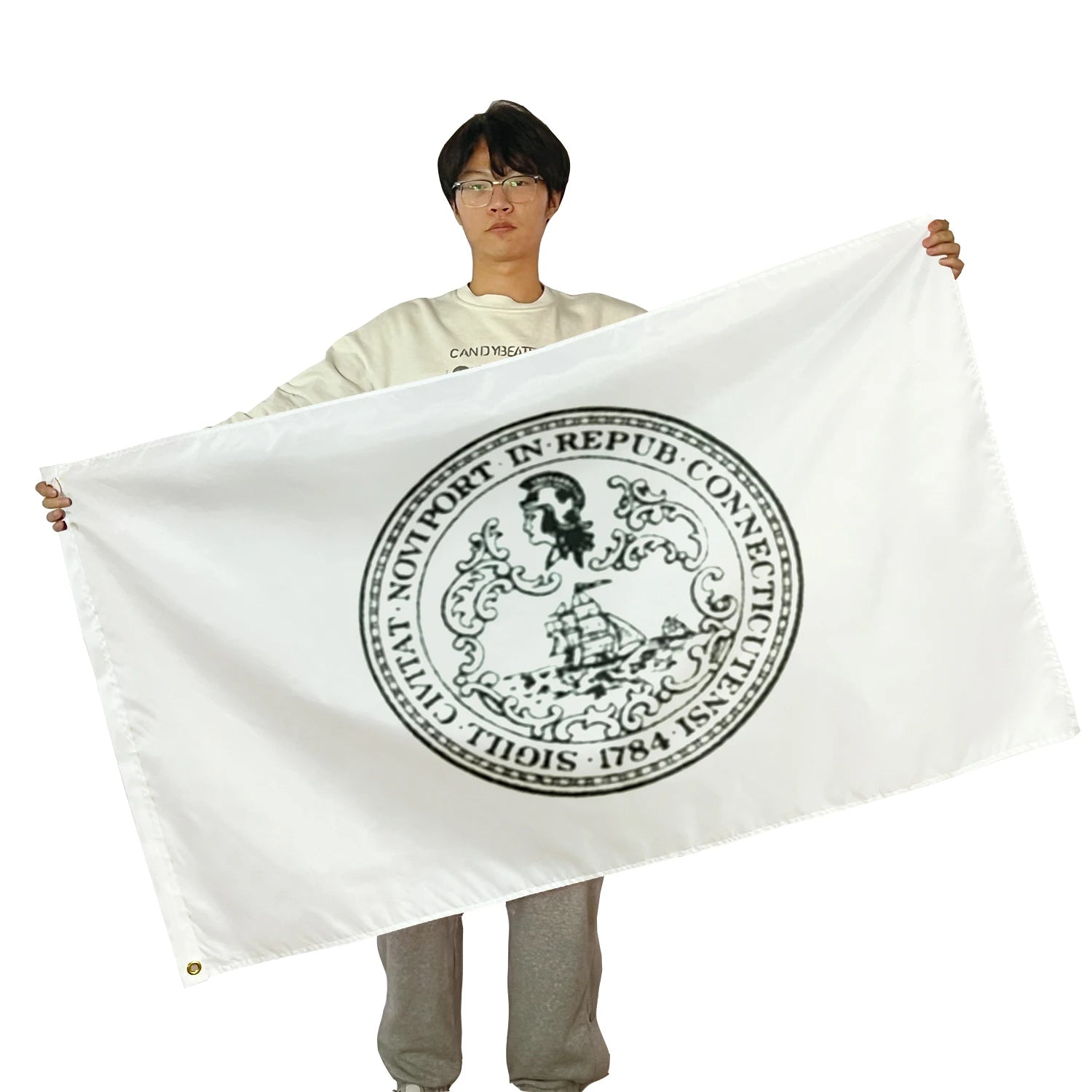 Customized Connecticut Election 100% Polyester 3*5FT New Haven Flag with Fast Delivery Featuring Digital Printing Techniques