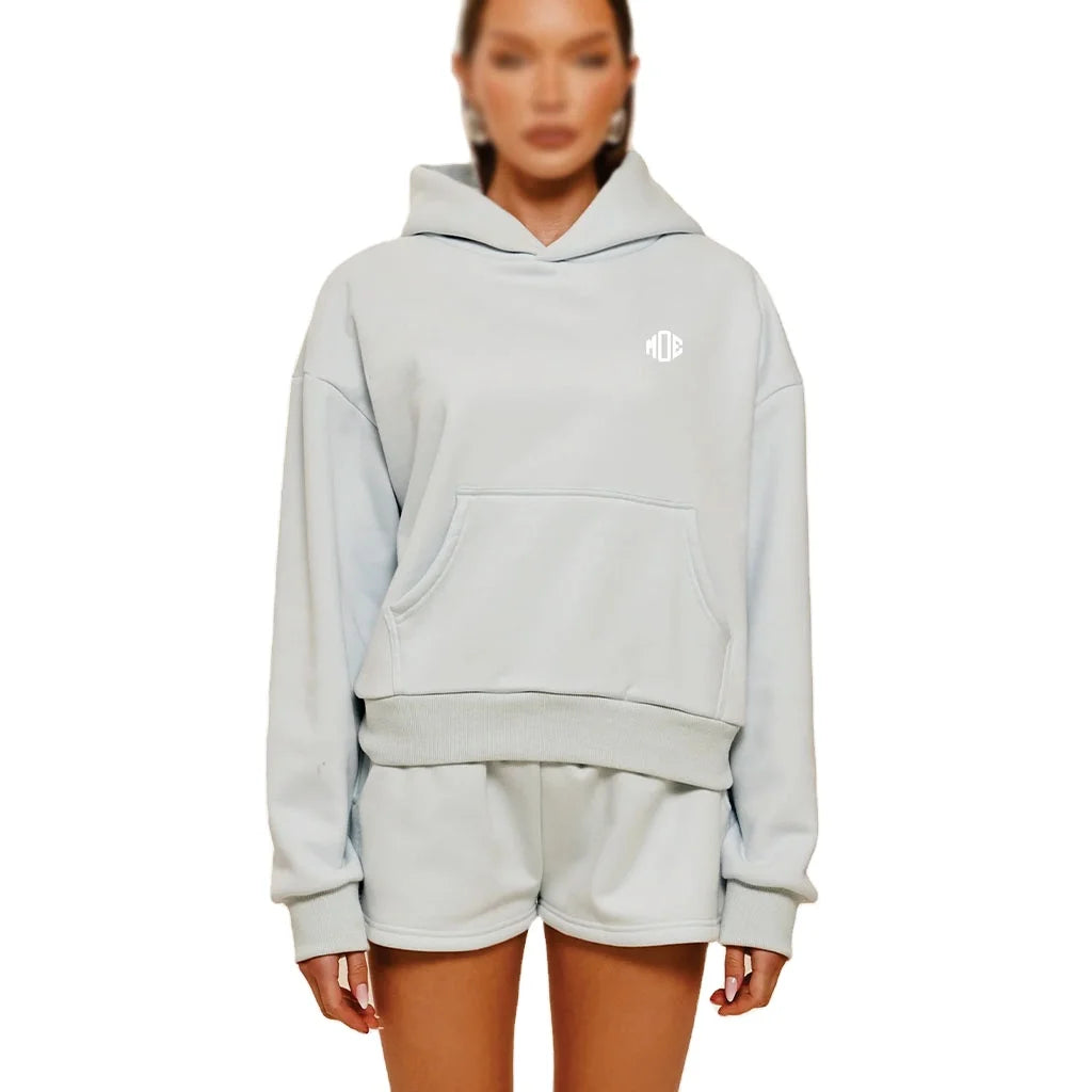Oversized Relaxed Fit Pullover Sweatshirt Long Sleeve Plain Solid Color Casual Spring Autumn Wear Soft Fleece Women's hoodies