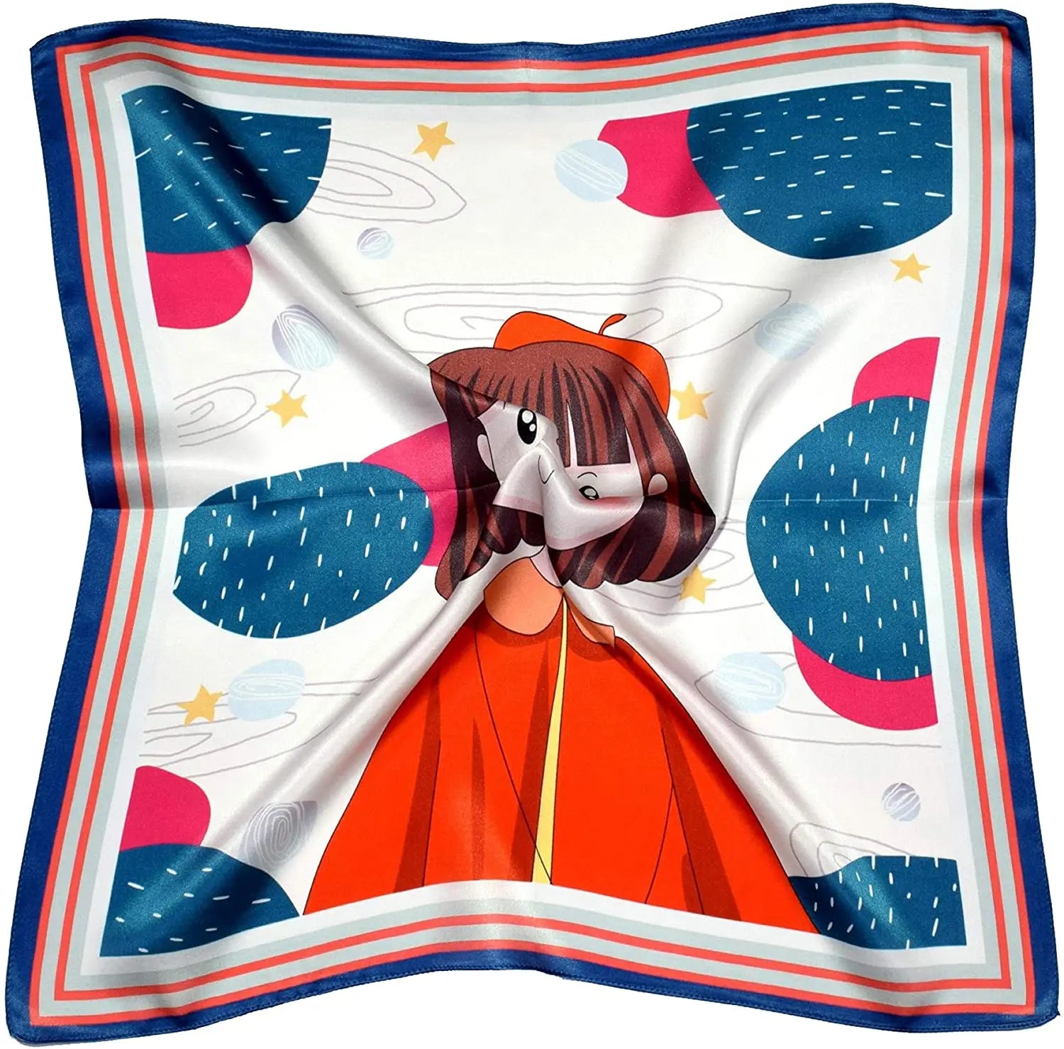 Customised Chiffon Fabric Square Digital Printing Scarf OEM Design Custom Made Personal Logo Bandana