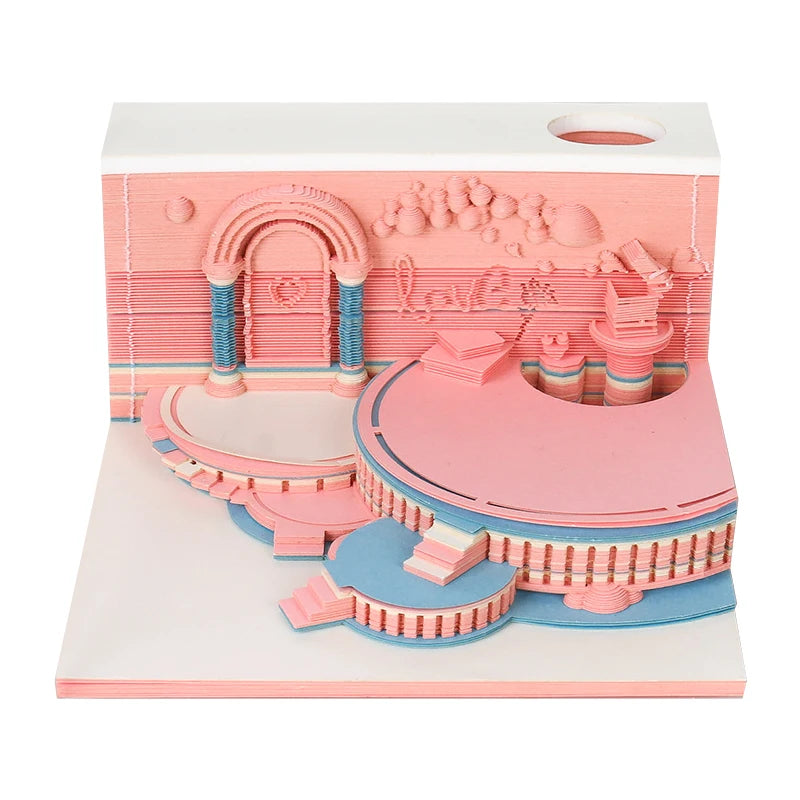 Valentine's Day Gift Souvenir Love Steps 3D Memo Pad Custom Items Birthday Christmas New Year Gifts for Girlfriend