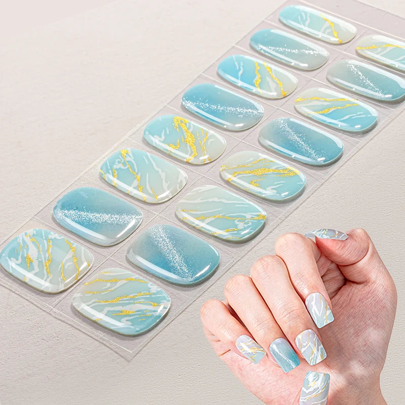 Factory Wholesale Customized Semi-Cured Nail Gel Stickers Environmentally Friendly and Non-Toxic for Gel Nail Strip MegaBDM