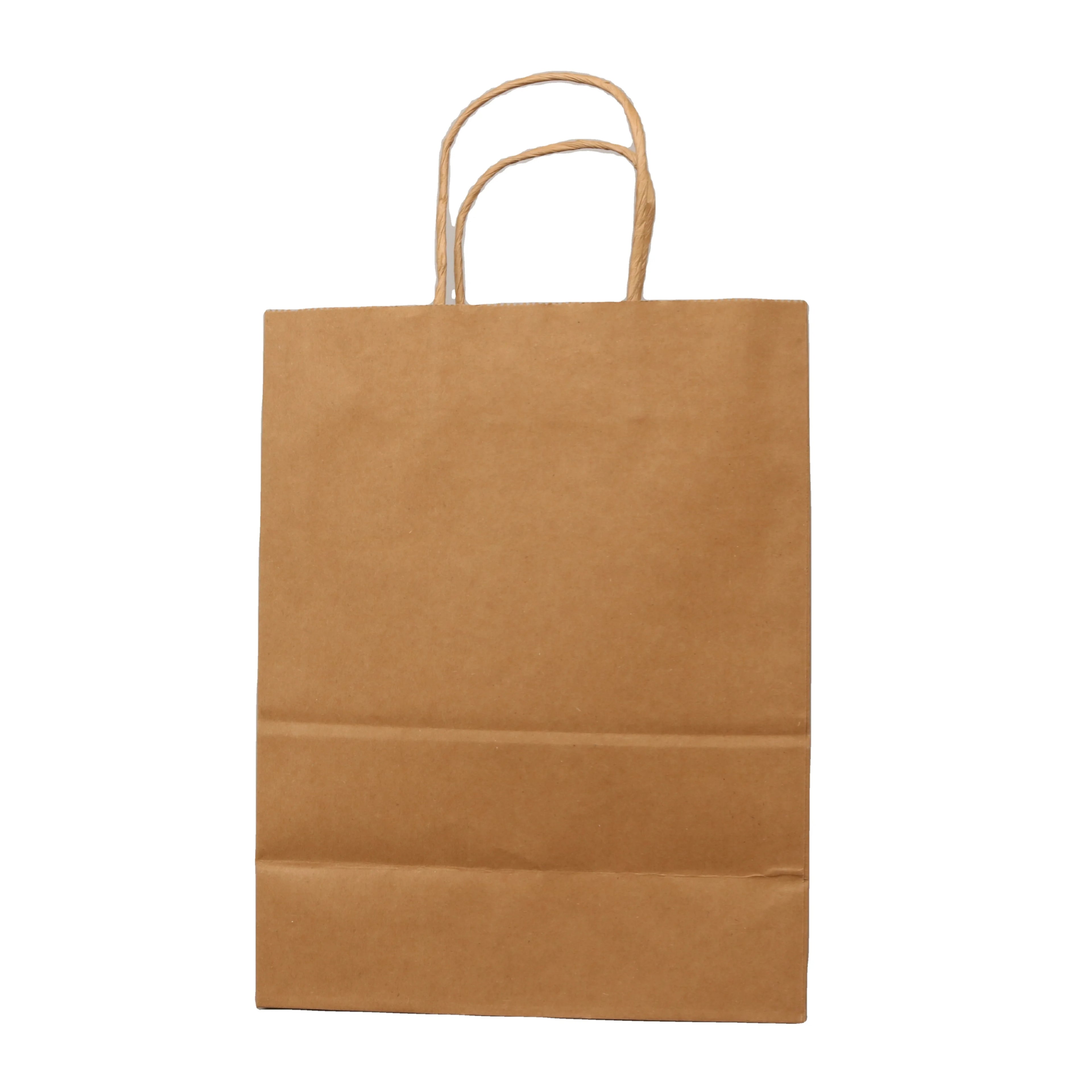 Wholesale Factory Printed Bags Private Label Kraft Shopping Bags Recyclable Custom Kraft Paper Bags