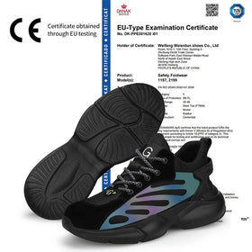 GUYISA Fashionable Customizable Safety Shoes Breathable Fly Woven Mesh Steel Toe Safety Shoes