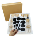 12pcs Eco-Friendly Feature Borosilicate Airtight clear Glass Storage Jar Sets