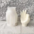 3D OK Hand Shape Silicone Molds Guanyin Finger Shape Silicone Molds Soap Molds for Crafts Plaster Sculpture