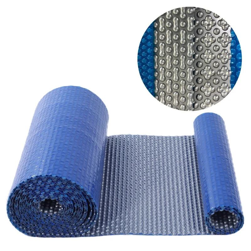 Durable Safety PE Waterproof Swimming Bubble 15mm Hamburger Shape Solar Pool Covers Adjustable Length 50M/25M Warm Clean 1 Year