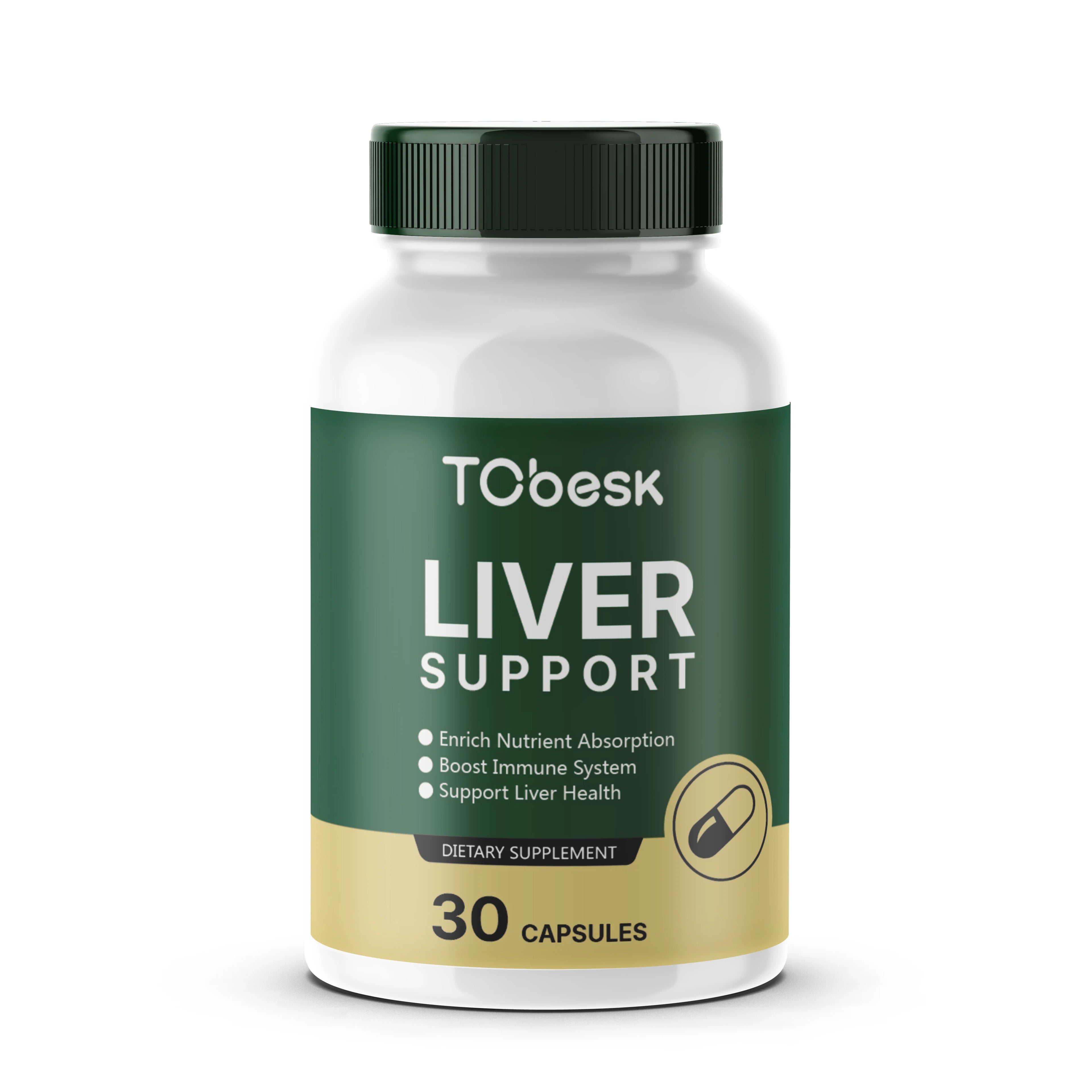 Hot Sell TCbesk Liver Support Capsules Protect Liver Cells Support Digestion Dietary Supplements for Adults