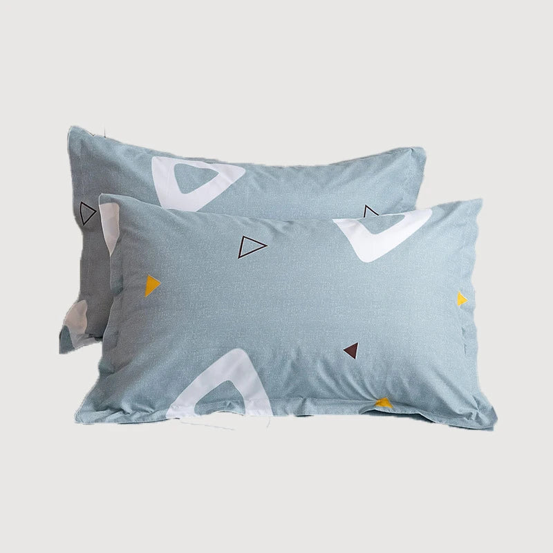 New Arrival Microfiber Print Pillow Cover Set Skin-Friendly Durable Easy Care Pillow Case