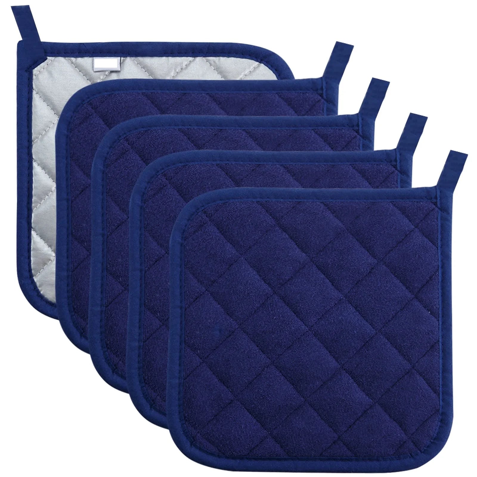 KEFEI Custom Logo Cotton Oven Mitts and Pot Holder Set Kitchen Resistant Fabric Quilting Sublimation Hot Resistant