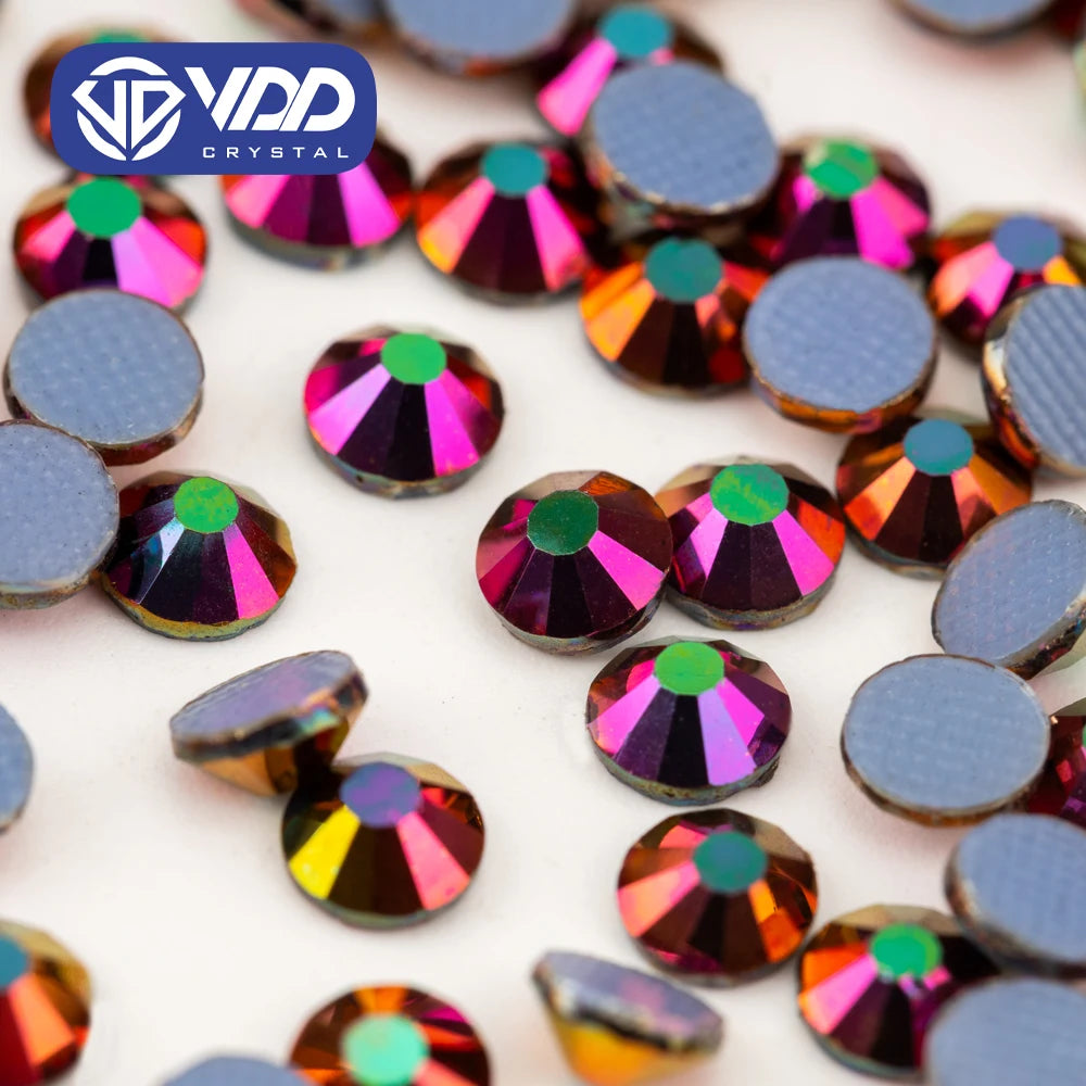VDD 070 Magic Rose High Quality Hot-Fix Glass Rhinestone Crystal Flatback Strass Stones DIY Garment Decoration Wedding Dress
