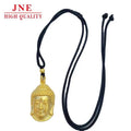 Gold Ancient Style Elegant Tathagata Buddha Head Pendant Brass Gold Plated Tathagata Buddha Solid Men and Women Pendant