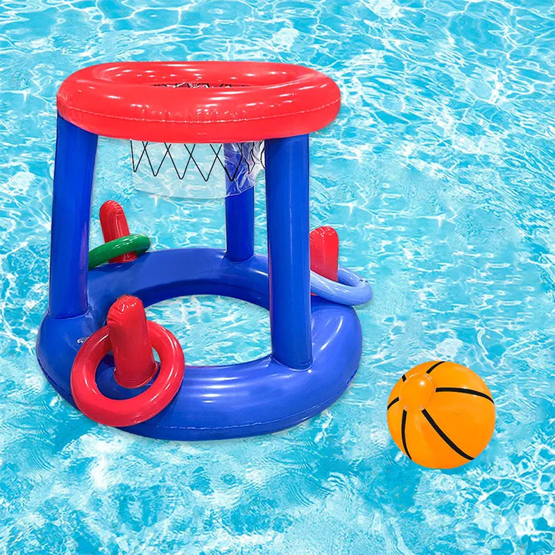 ECO Friendly PVC Inflatable Water Play Toys Basketball Toss Game Outdoor Pool Toys for Kids