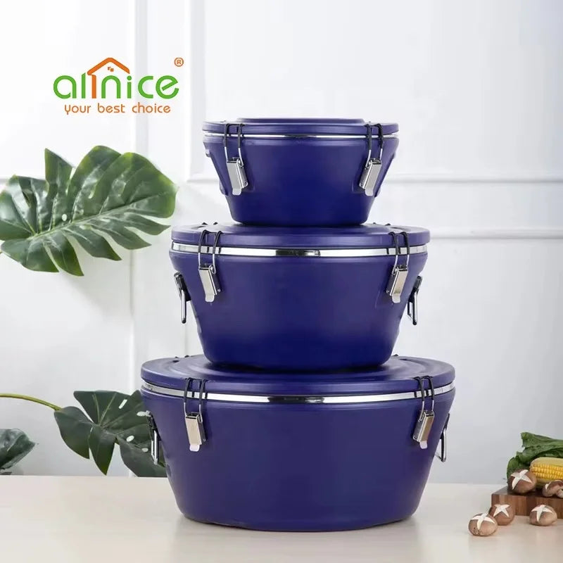 15L/26L/36L Double Wall Insulated Stainless Steel Food Warmer Cooking Pot with Lid Metal Storage Container