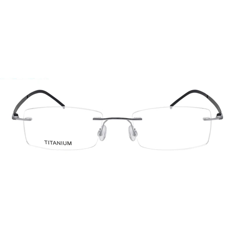 FEROCE Vintage Rectangular Titanium Frame Fashionable Simple Optical Frame Ultralight