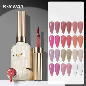 R S Nail Custom logo Gel Nail Polish Nude Pink Neutral Transparent Milky White Sheer Pink Jelly Gel