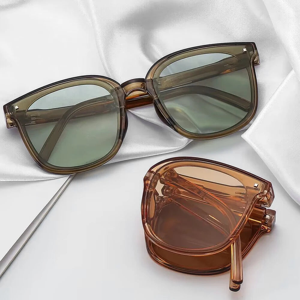 R9 New Fashionable Designer Foldable Pocket Polarized Retro Tr90 Sunglasses with Pc Frame