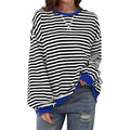 2025 Hot-selling Women's Loose Casual Striped Hoodie Women Tops Parke Sweatshirt Parke Fashion Women's Clothing