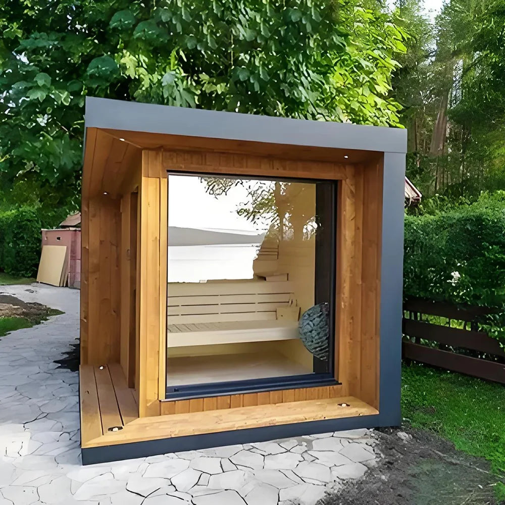 Home Traditional Wooden Sauna Heater Suitable for Outdoor Sauna Rooms with Wood Burning Design