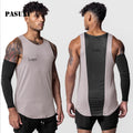 PASUXI Wholesale Basketball Sports Vest Men's Quick-Dry Breathable Training Sleeveless Top Gym Vest Workout Muscle