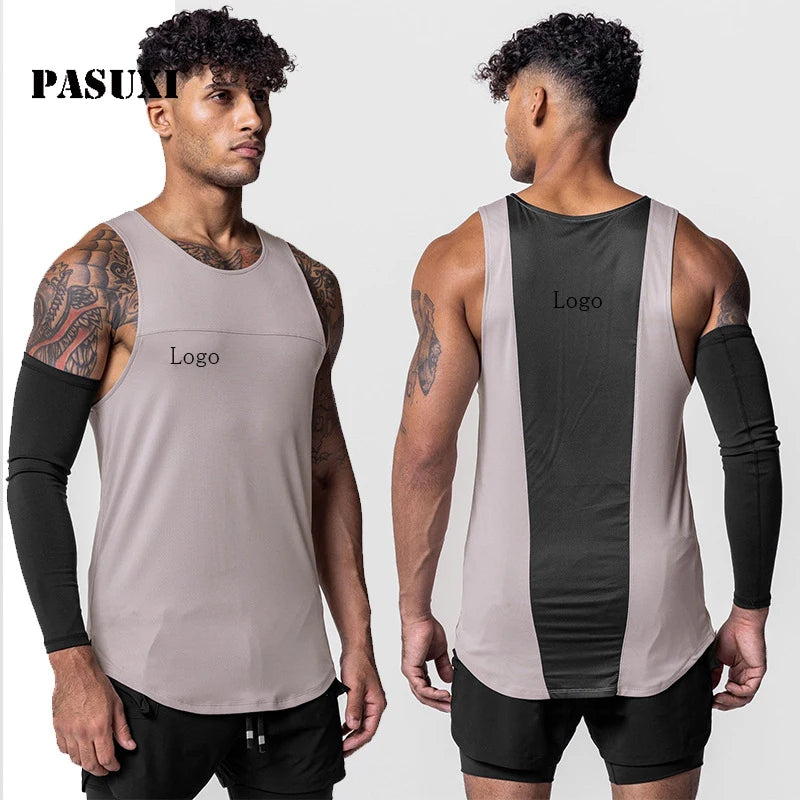 PASUXI Wholesale Basketball Sports Vest Men's Quick-Dry Breathable Training Sleeveless Top Gym Vest Workout Muscle
