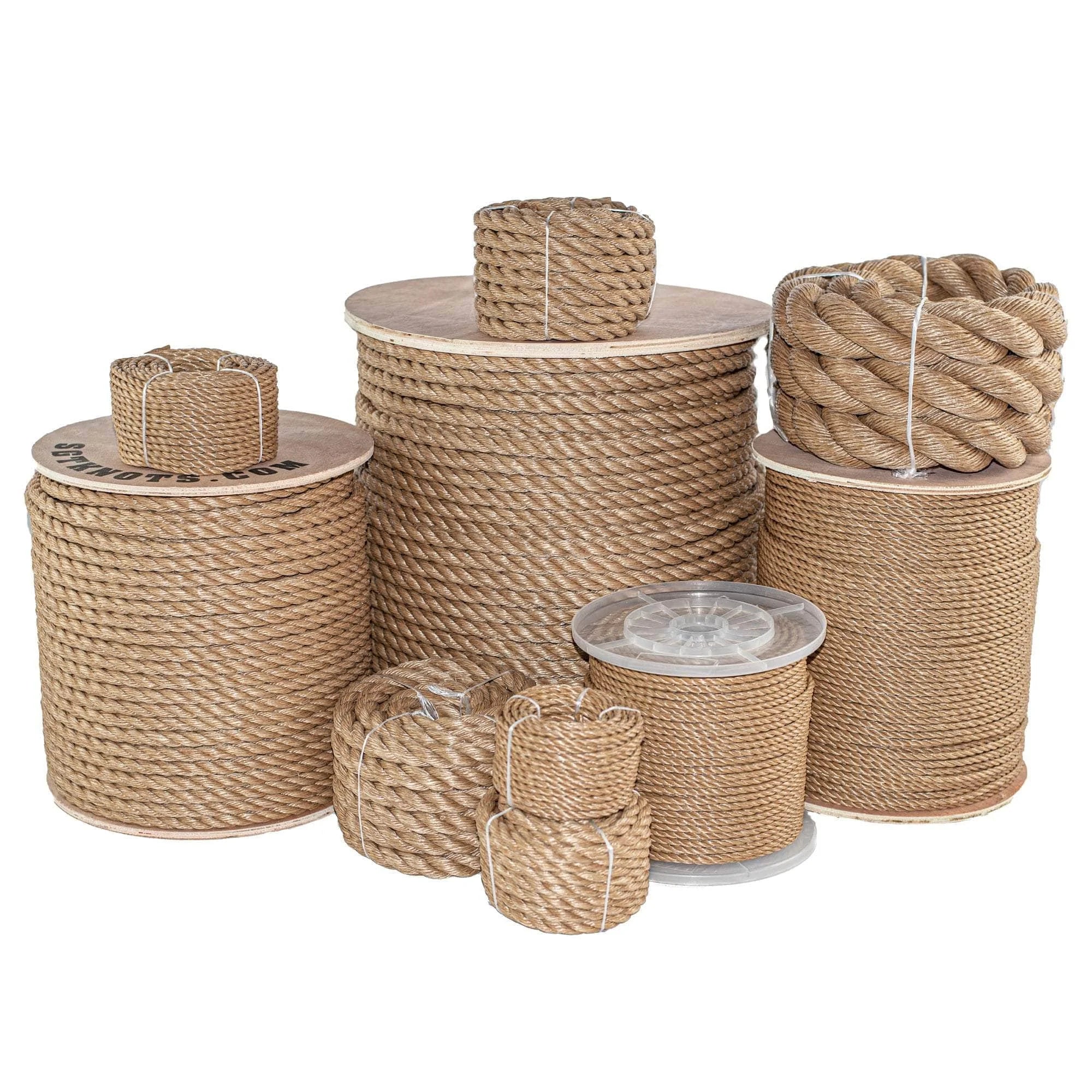 RIOOP 3 Strand Twisted ProManila Polypropylene Rope Stronger and Lighter Alternative to Natural Manila Rope