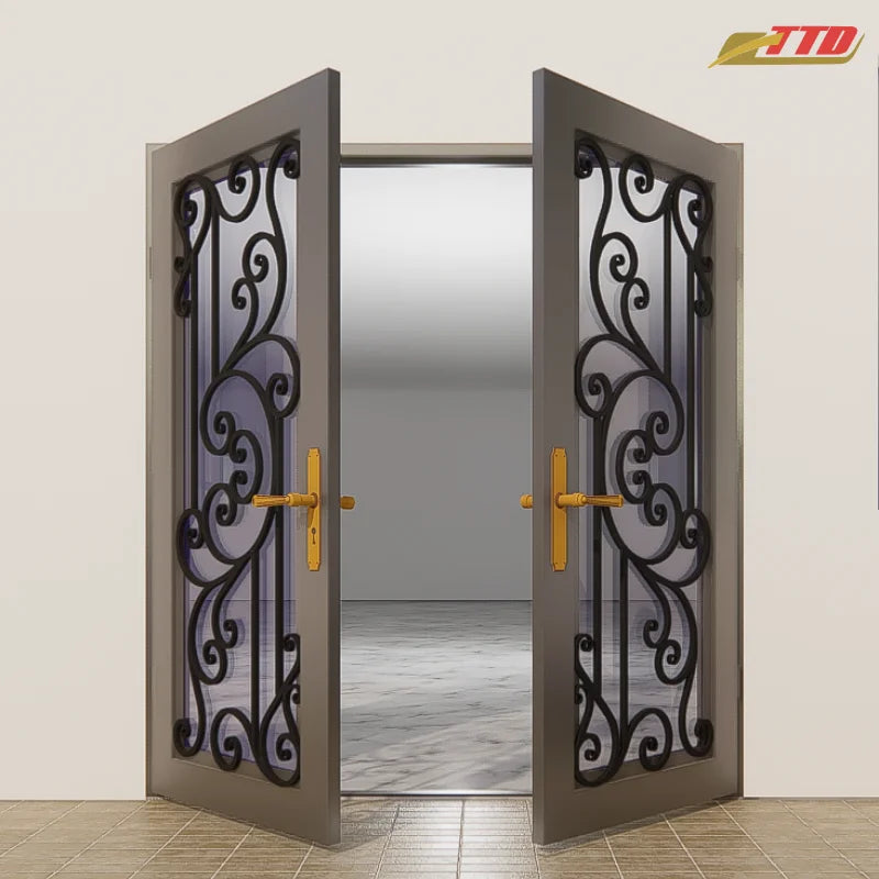 Luxury Wrought Iron Doors for Main House Entrance Strong Stylish and Perfect for Elevating Your Homes First Impression