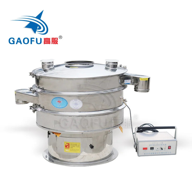 Food Grade Sifter Flour Sieving Powder Separator Ultrasonic Vibrator Screen Accuracy Screening Anti-Clog Vibrating Sieve Machine