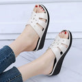 Women's Designer Summer Slide slippers Wholesale Wedge Heel Beach Sandals Thick Sole Non-slip Soft Shoes for Women & Ladies