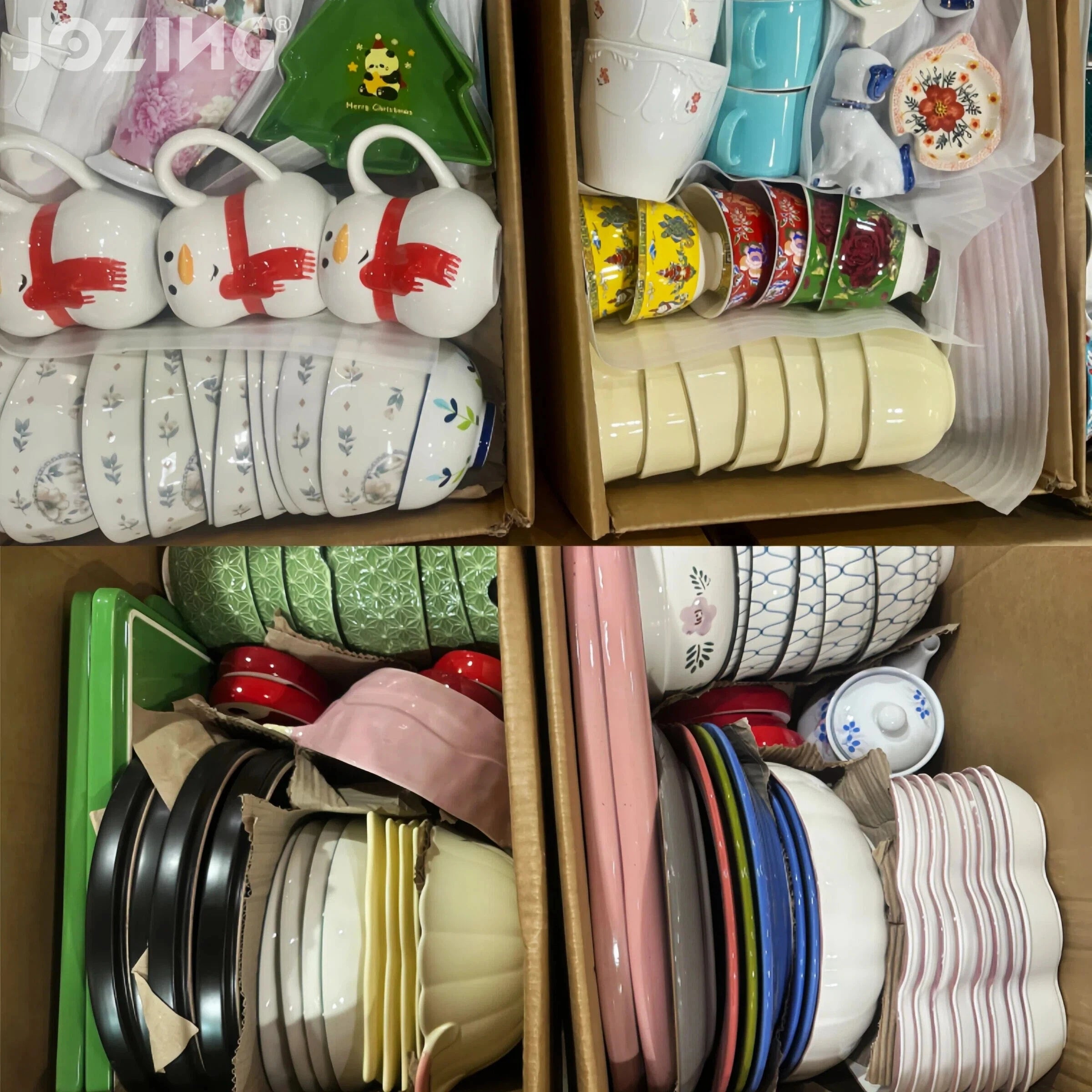 Jozing Bulk Sell Stock Ceramic Dinnerware Set Porcelain Promotion Gift Home & Commercial Sell by Ton Unbeatable Bulk Pricing