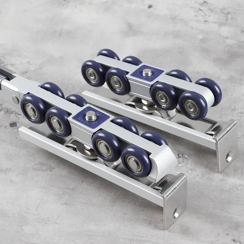 Bearing Capacity 60/80/100/120kg Bidirectional Silent Hydraulic Buffer Pulleys Wood Sliding Doors for Aisle Kitchen